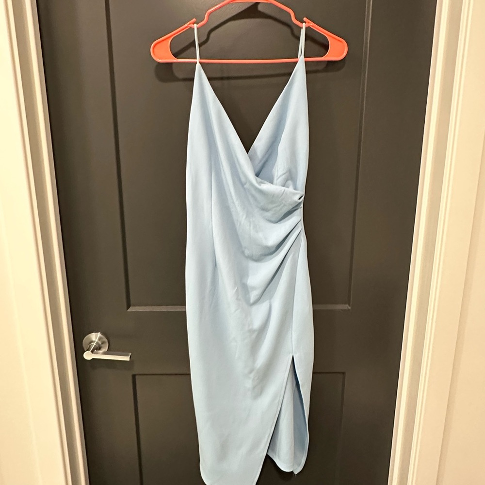 Hello Molly Sky Blue Backless Dress